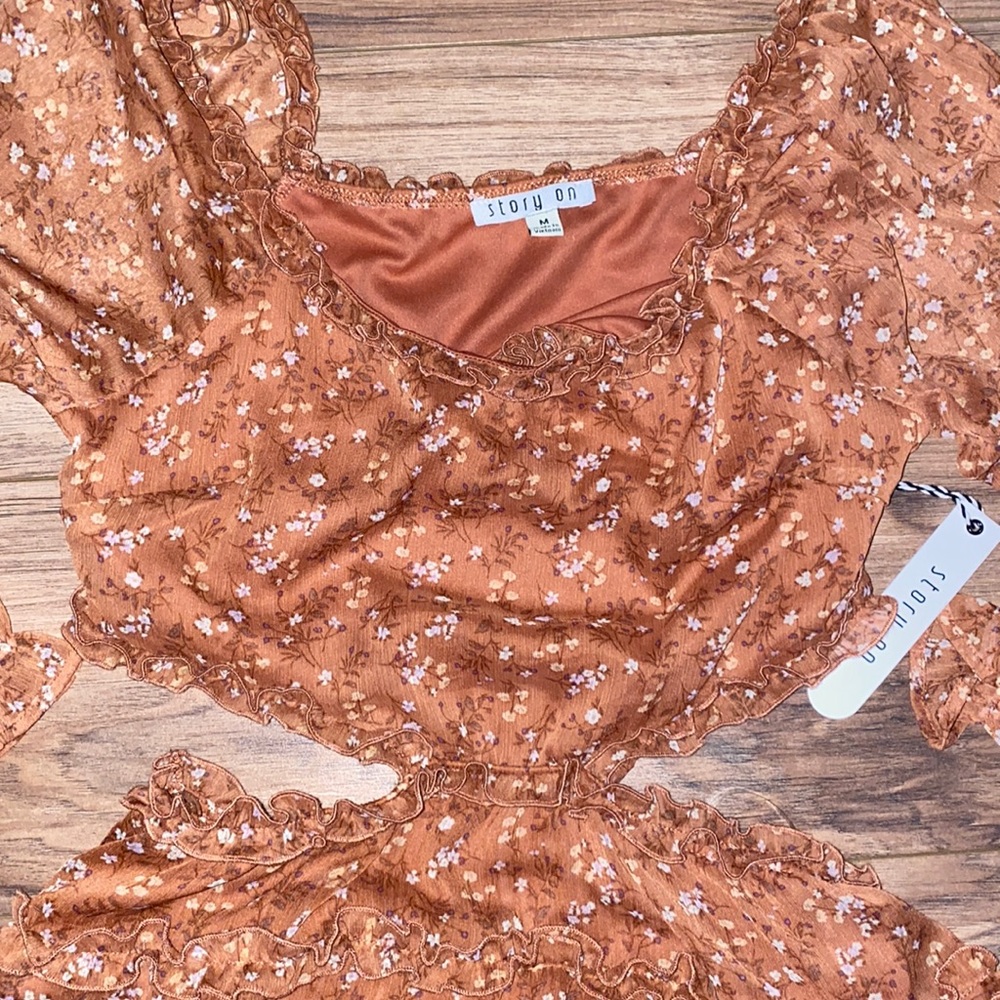 Gorgeous long sleeve cut out dress